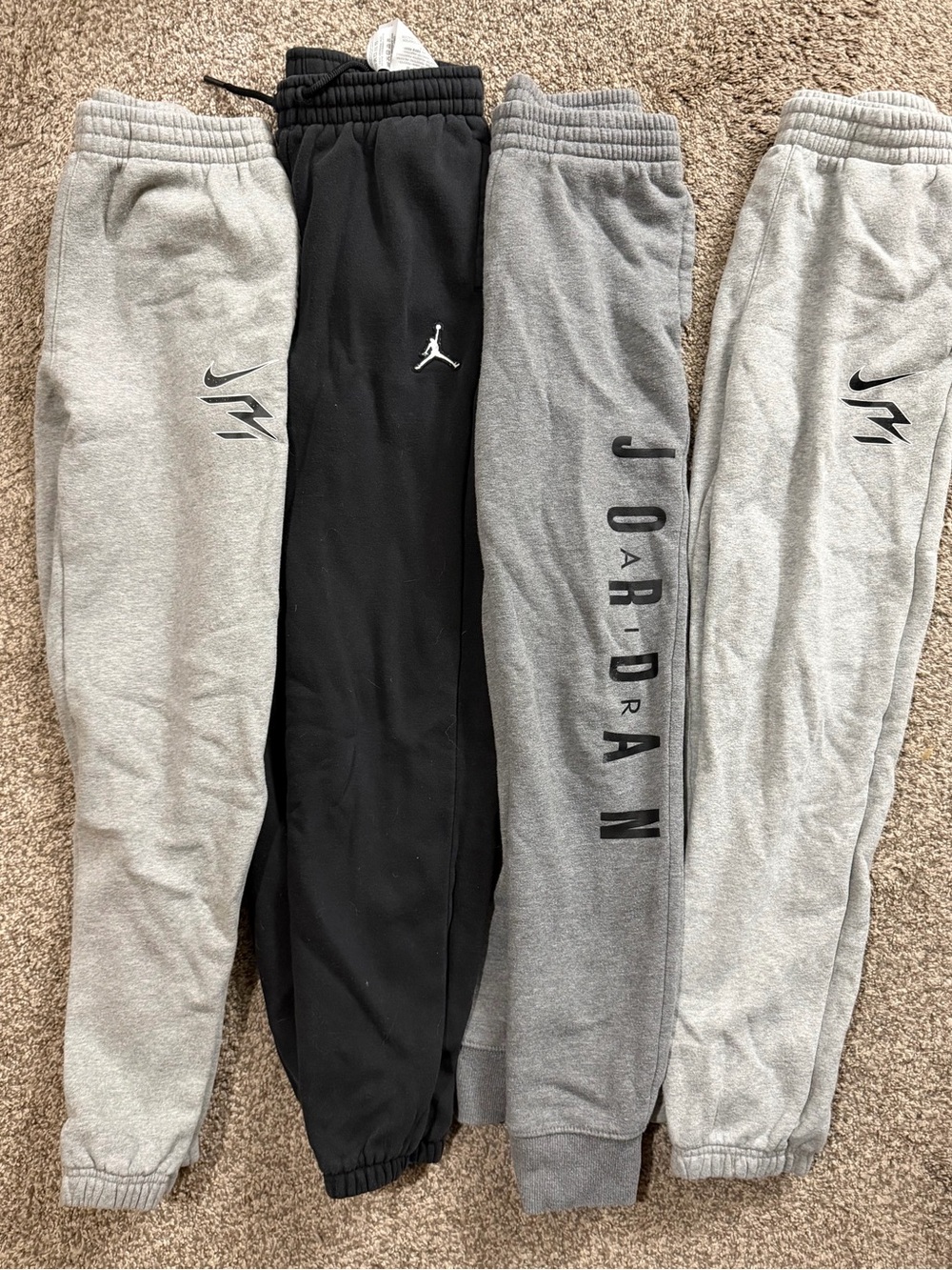 Nike Jordan Kids' Fleece Joggers - Gray & Black